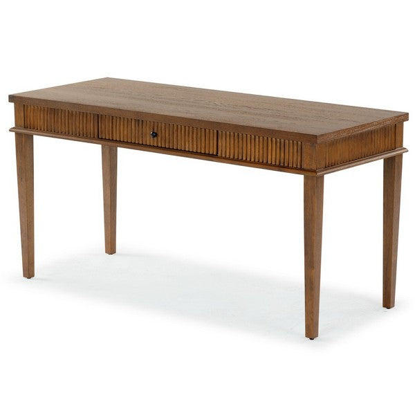 Spoleto 60 in. Rubber Wood Desk - Medium Oak
