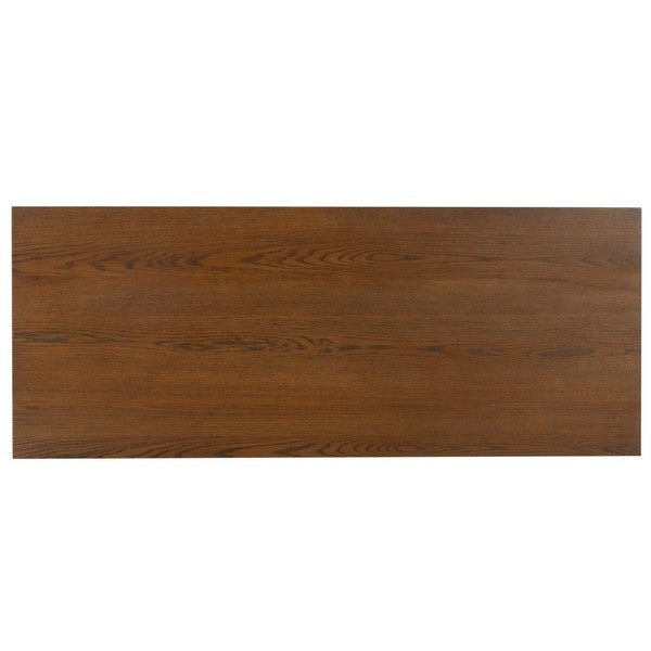 Spoleto 60 in. Rubber Wood Desk - Medium Oak