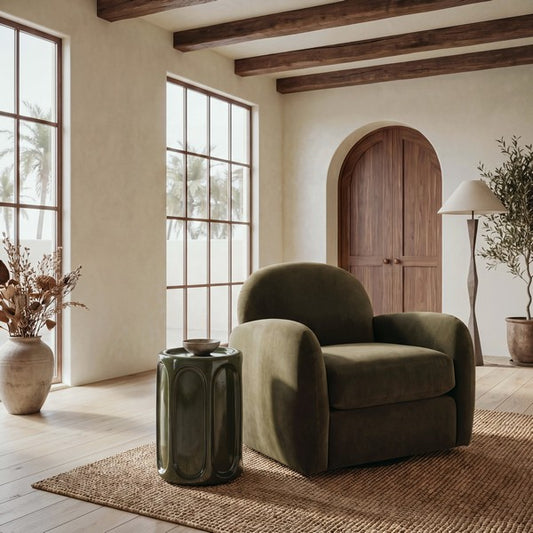 Biffi 18 in. Concrete Outdoor Accent Table