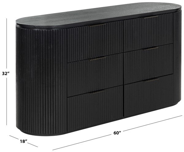 Roncaro 60 in. Rubberwood Dresser