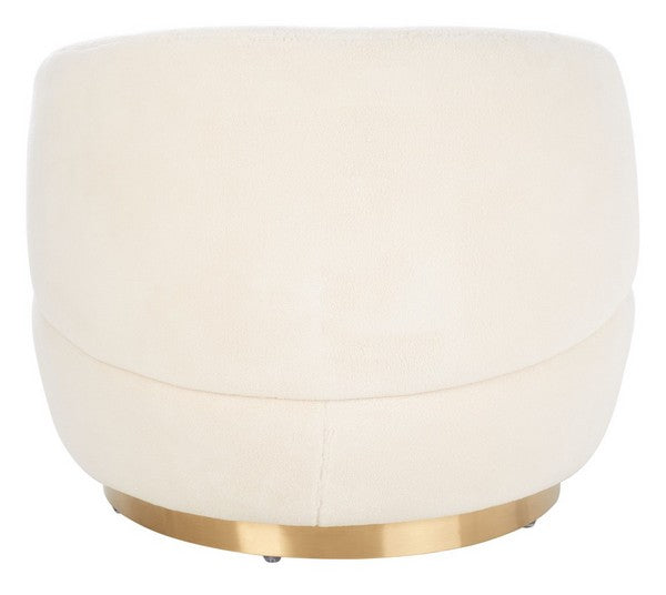 Galvani Faux Lamb Wool Swivel Chair