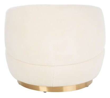 Galvani Faux Lamb Wool Swivel Chair