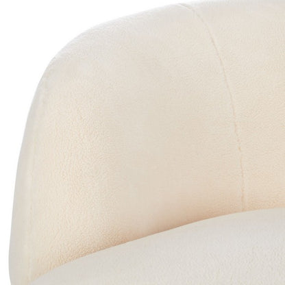 Galvani Faux Lamb Wool Swivel Chair
