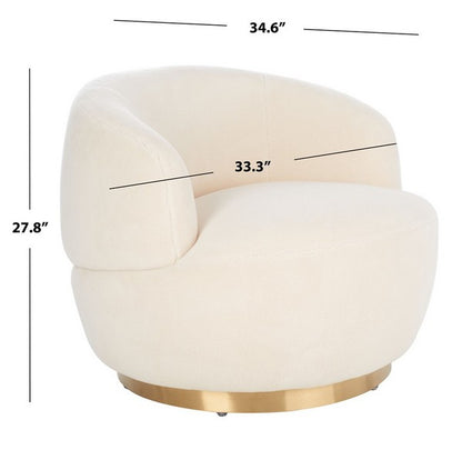 Galvani Faux Lamb Wool Swivel Chair
