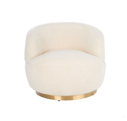Galvani Faux Lamb Wool Swivel Chair