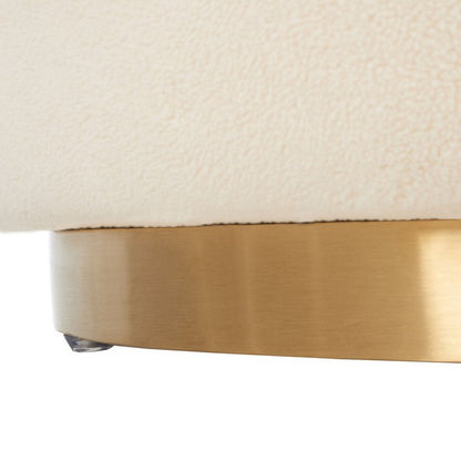 Galvani Faux Lamb Wool Swivel Chair