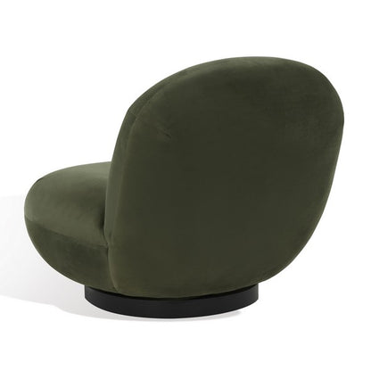 Ginesio Velvet Accent Chair - Olive Green