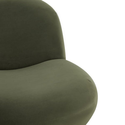 Ginesio Velvet Accent Chair - Olive Green