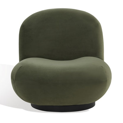 Ginesio Velvet Accent Chair - Olive Green