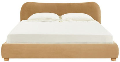 Lumenera 89 in. Velvet Queen Bed