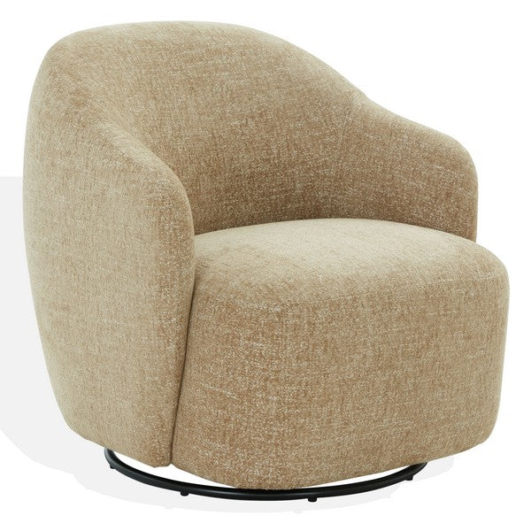 Bagno Chenille Accent Chair - Light Brown