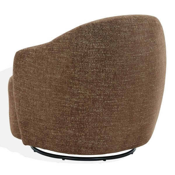 Bagno Chenille Accent Chair - Dark Brown