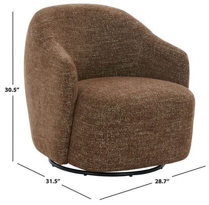 Bagno Chenille Accent Chair - Dark Brown