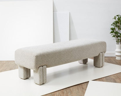 Gianico Chenille Fabric Bench