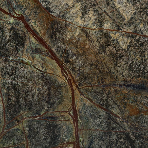 Lesa 24 in. Round Marble Accent Table - Green