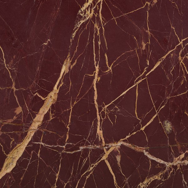 Lesa 24 in. Round Marble Accent Table - Red