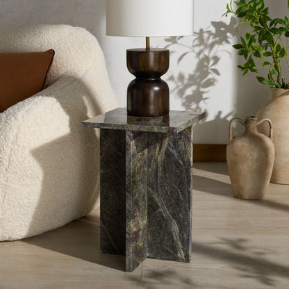 Blello 18 in. Marble Accent Table