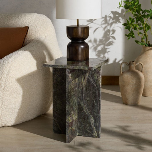 Blello 18 in. Marble Accent Table