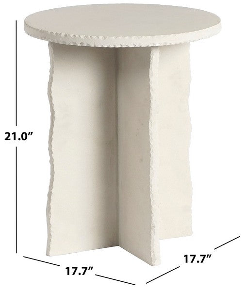 Molgora 21 in. Mint Sandstone Accent Table