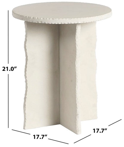 Molgora 21 in. Mint Sandstone Accent Table