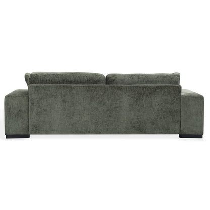 Gerola 98 in. Chenille Sofa - Dark Green