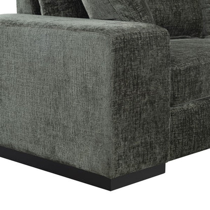 Gerola 98 in. Chenille Sofa - Dark Green