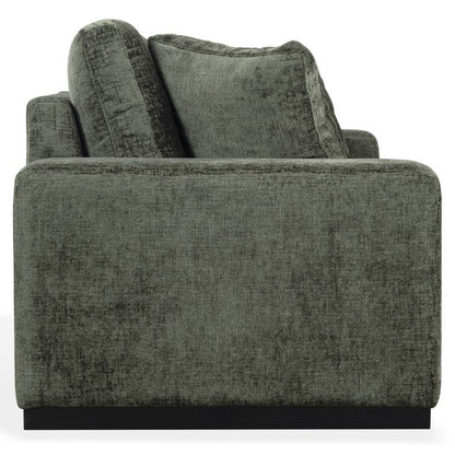 Gerola 98 in. Chenille Sofa - Dark Green