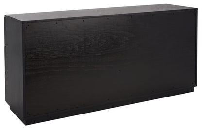 Cella 63 in. Rustic Oak Veneer Dresser - Black