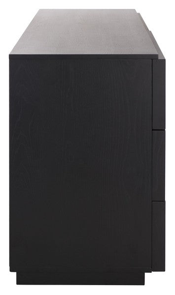 Cella 63 in. Rustic Oak Veneer Dresser - Black