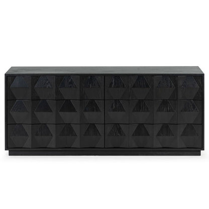 Tiglio 63 in. Oak Veneer Dresser - Black