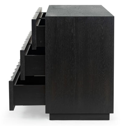 Tiglio 63 in. Oak Veneer Dresser - Black