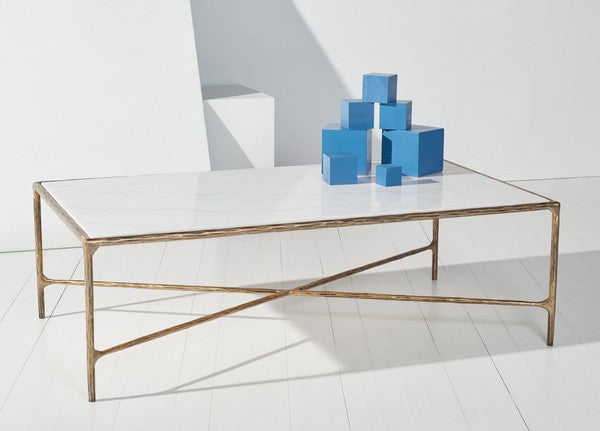 Torinese 48 in. Marble Top Coffee Table