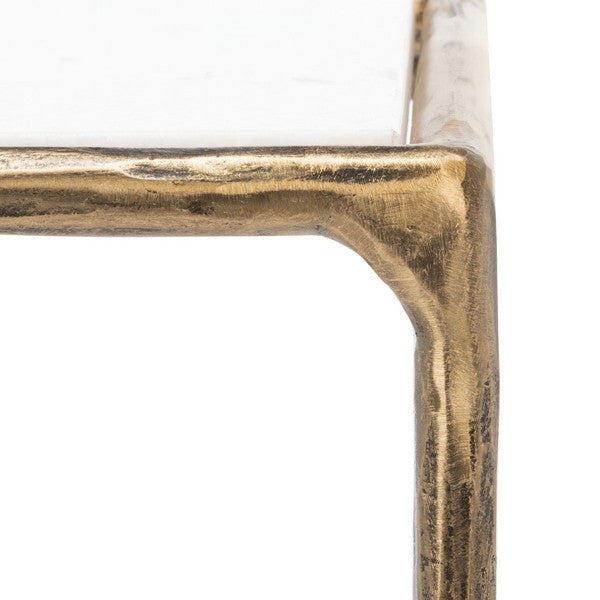 Torinese 48 in. Marble Top Console Table - Brass