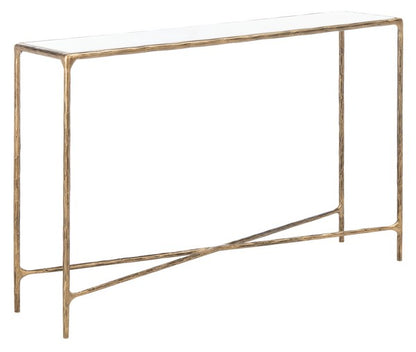 Torinese 48 in. Marble Top Console Table - Brass