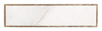Torinese 48 in. Marble Top Console Table - Brass