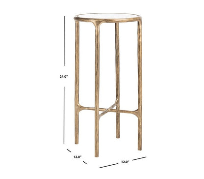 Sciliar 24 in. White Marble Top Accent Table