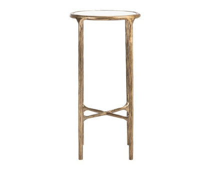 Sciliar 24 in. White Marble Top Accent Table