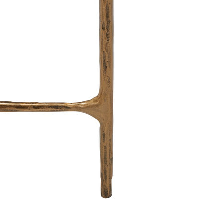 Torinese 40 in. Oval Glass Top Coffee Table - Brass