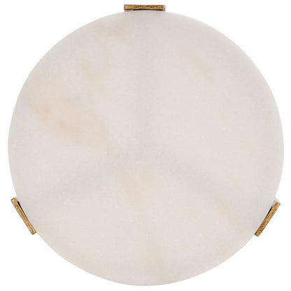 Cannole 22 in. Marble Top Accent Table