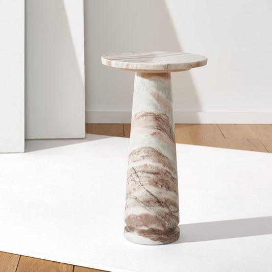 Zenone 18 in. Marble Accent Table