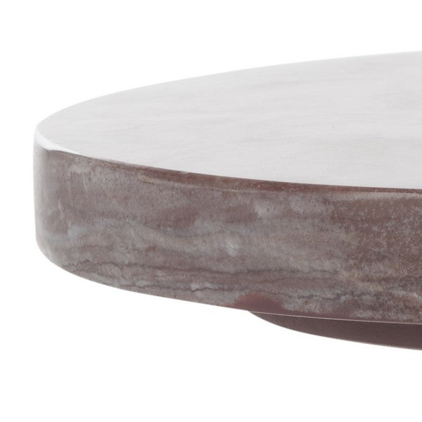 Orsomarso 18 in. Pink Marble Accent Table