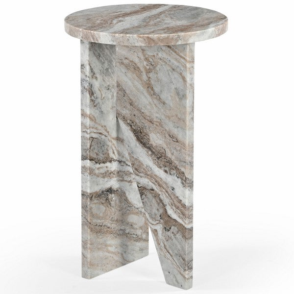 Lozza 20 in. Marble Accent Table