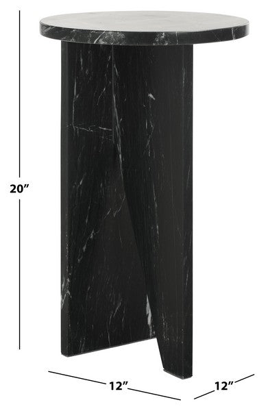 Imperia 20 in. Marble Accent Table