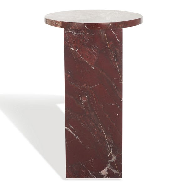 Roero 20 in. Marble Accent Table - Red