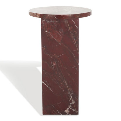 Roero 20 in. Marble Accent Table - Red