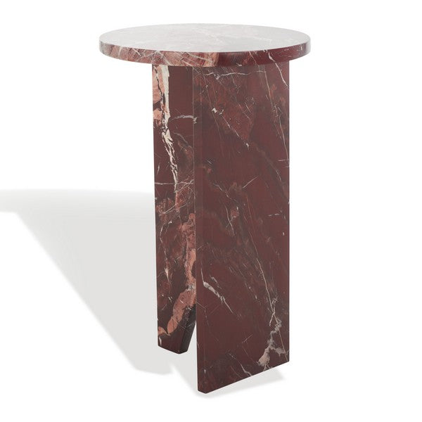 Roero 20 in. Marble Accent Table - Red
