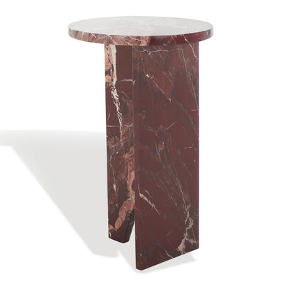 Roero 20 in. Marble Accent Table - Red