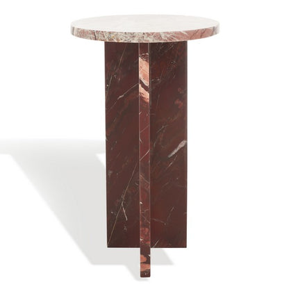 Roero 20 in. Marble Accent Table - Red