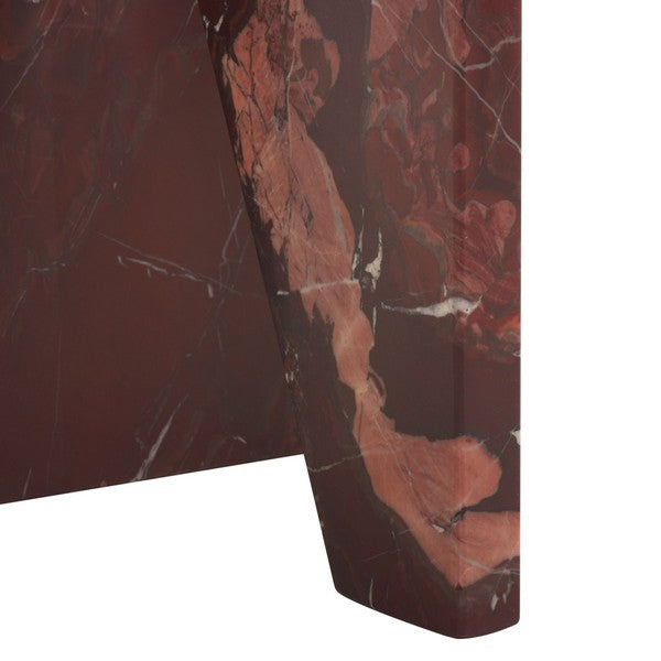 Roero 20 in. Marble Accent Table - Red