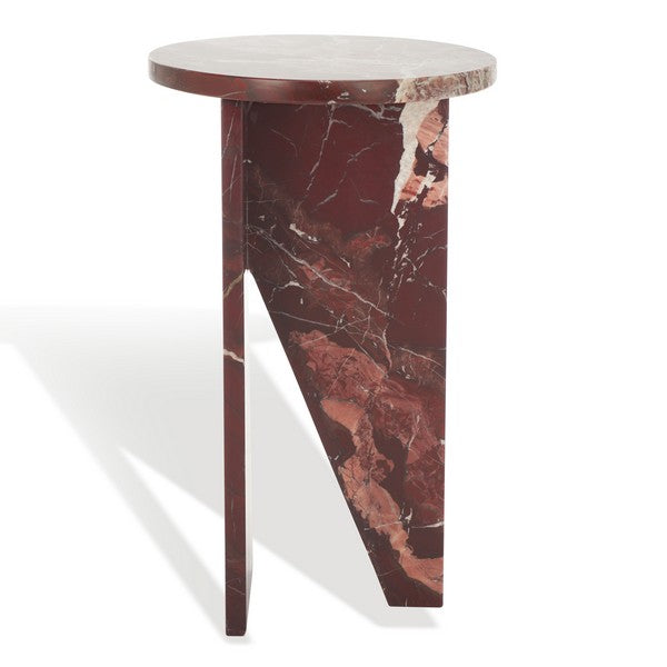 Roero 20 in. Marble Accent Table - Red